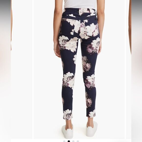 JEN7 by 7 For All Mankind Floral Print Ankle Skinny Jeans - Picture 2 of 14